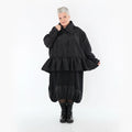 A-Form Jacke von AKH Premium aus Viskose, P107166, Schwarz, Ausgefallen, Zeitlos, Schick