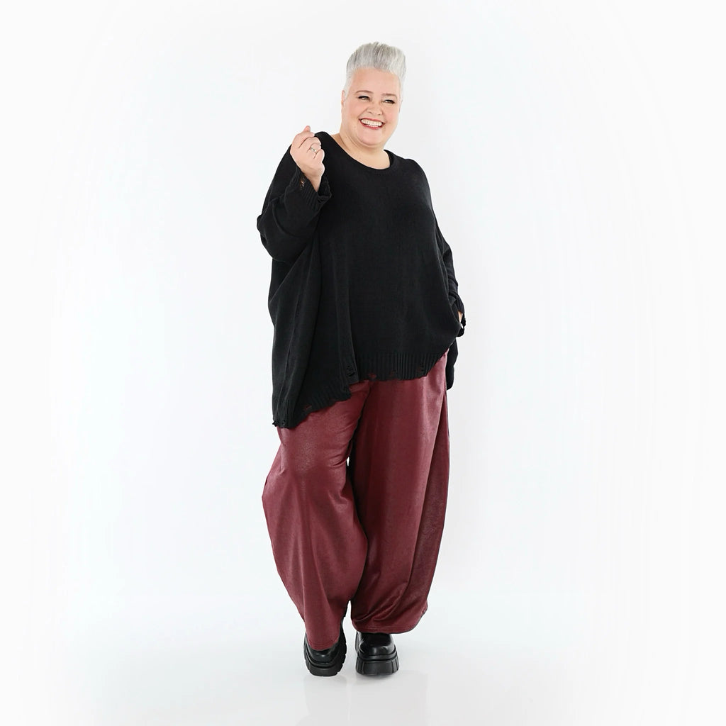  Ballonhose von AKH Premium aus Materialmix, P1027.7126, Weinrot, Ausgefallen, Zeitlos