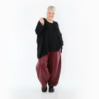  Ballonhose von AKH Premium aus Materialmix, P1027.7126, Weinrot, Ausgefallen, Zeitlos