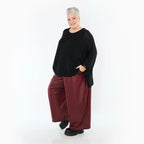  Ballonhose von AKH Premium aus Materialmix, P1027.7126, Weinrot, Ausgefallen, Zeitlos