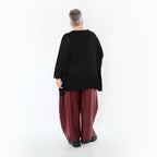  Ballonhose von AKH Premium aus Materialmix, P1027.7126, Weinrot, Ausgefallen, Zeitlos
