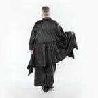  A-Form Jacke von AKH Premium aus Materialmix, P1027.7147, Schwarz, Ausgefallen, Zeitlos