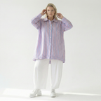  A-Form Bluse von AKH Fashion aus Baumwolle, 1505.07010, Blau/Weiß/Pink, Vichy-Karo, Schick
