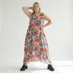  A-Form Kleid von AKH Fashion aus Baumwolle, 1503.07111, Multicolor, Farbmix, Ausgefallen
