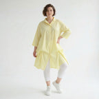Legere Glocken Bluse mit fein leichtem Popeline für stilvollen Lagenlook und verstellbare Raffung, Gelb