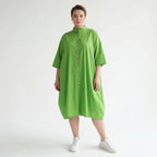 Legere Oversize Bluse in stilvollem Lagenlook mit feiner, leichter Popeline für besondere Momente, Apfelgrün