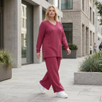 Ausgefallenes Oversize Shirt im zeitlosen Lagenlook aus weich fließendem Jacquard mit Struktur, Fuchsia
