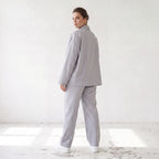 Zeitlose Karottenhose Grau elastisch leger ausgefallen Lagenlook Komfortliebling weich