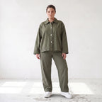Damen Hose Lagenlook Khaki, fließender Schnitt, Oversize große Größen – AKH Fashion