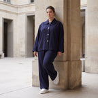 Damen Hose Lagenlook Marine, schmeichelnder Schnitt, Oversize große Größen – AKH Fashion
