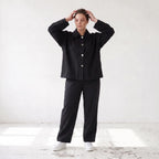 Damen Hose Lagenlook Schwarz, Komfortschnitt, Oversize große Größen – AKH Fashion