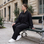 Damen Hose Lagenlook Schwarz, Komfortschnitt, Oversize große Größen – AKH Fashion