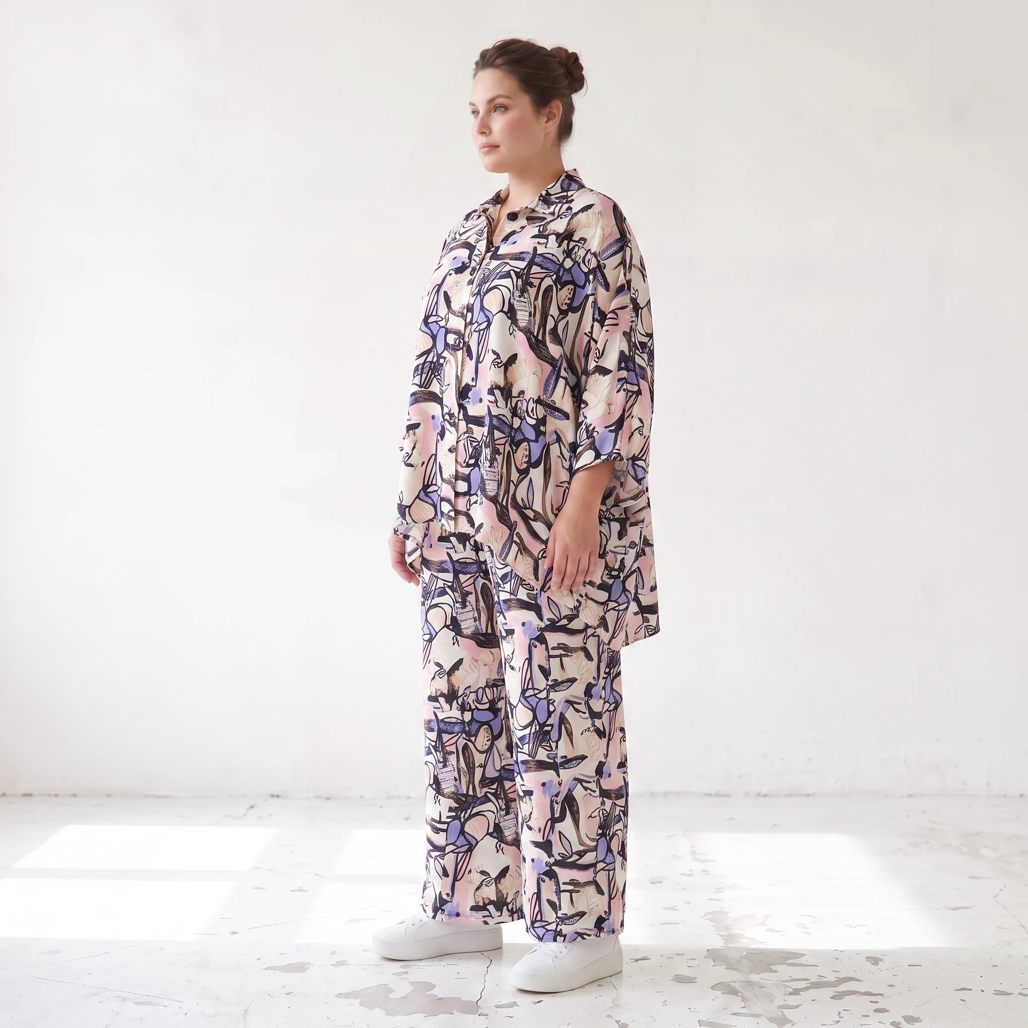 Elegante Bluse aus luftiger Viskose Popeline in zartem Rosa mit klassischem Hemdkragen
