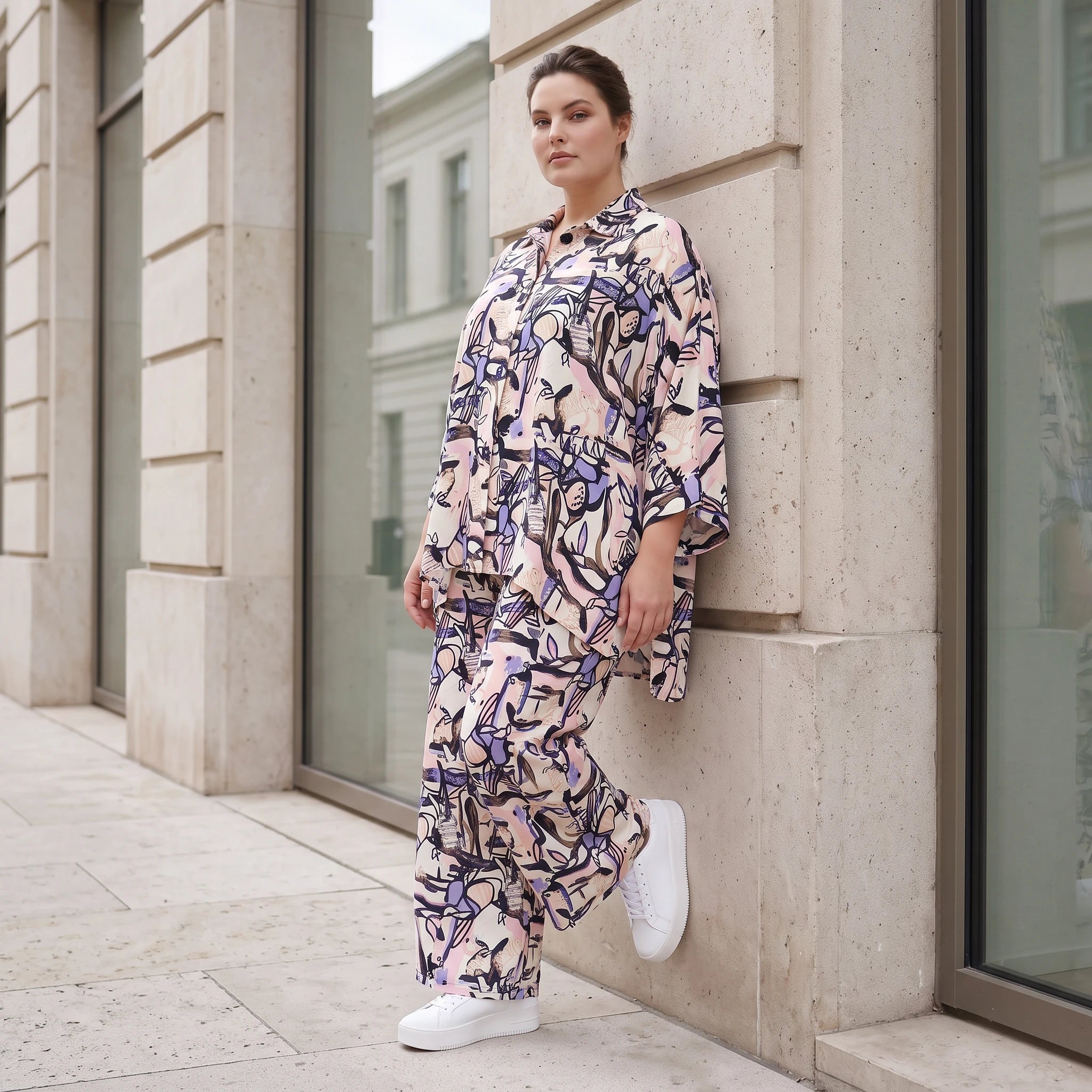 Elegante Bluse aus luftiger Viskose Popeline in zartem Rosa mit klassischem Hemdkragen