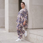Oversized Shirt aus leichter Viskose Popeline in zartem Rosa mit asymmetrischem Schnitt