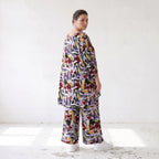 Fliessendes Viskoseshirt im Lagenlook Oversize leger in Schwarz Oliv Lila zeitlos modern
