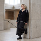 Damen Hose Lagenlook Baumwolle Schwarz, weites Bein, Oversize große Größen – AKH Premium