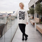 Kastiges Langarmshirt mit Statement Print und Außennähten aus French Terry Stretch urban