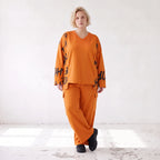 Ballonhose aus Fleece mit Stretch in legerer Form mit Taschen und Klappenverschluss
