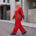Ballonhose aus weichem Fleece mit elastischem Bund Stretch und Taschenklappen im Winter