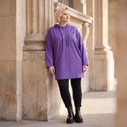 Fleecehoody mit Stretch in gerader Form warm und kuschelig für entspannte Winterlooks