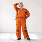 Fleece Ballonhose mit Stretch und Schnürbund in lässiger Form aus Italien für Wintertage