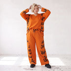 Fleece Ballonhose mit Stretch und Schnürbund in lässiger Form aus Italien für Wintertage