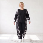 Ballonhose aus weichem Fleece mit Schnürbund und schmal zulaufendem Bein für den Winter