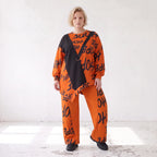 Fleeceshirt in Rost mit asymmetrischem Schnitt Zipfelsaum Stretch warm weich kuschelig
