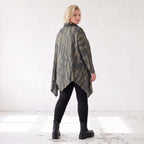 Wintershirt aus weichem Baumwolljersey mit Stretch in A-Linie Rollkragen mit Tunnelzug