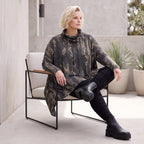 Wintershirt aus weichem Baumwolljersey mit Stretch in A-Linie Rollkragen mit Tunnelzug