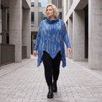 Wintershirt aus Baumwolle in A-Linie mit weichem Rollkragen Tunnelzug und Zipfelsaum