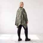 Wintershirt aus Baumwolljersey mit Rollkragen Tunnelzug und Zipfelsaum in A-Linie weich