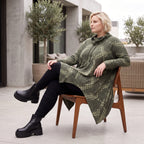 Wintershirt aus Baumwolljersey mit Rollkragen Tunnelzug und Zipfelsaum in A-Linie weich