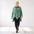 Wintershirt aus weichem Baumwolljersey mit Stretch in A-Linie mit Rollkragen Zipfelsaum