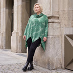 Wintershirt aus weichem Baumwolljersey mit Stretch in A-Linie mit Rollkragen Zipfelsaum