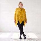 Wintershirt aus weichem Baumwolljersey mit Rollkragen Tunnelzug und Zipfelsaum A-Linie
