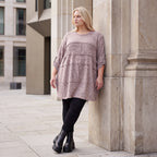 Kuschelig warmer Strickpullover in A-Linie mit Rundhalsausschnitt und Stretchkomfort