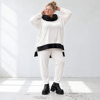 Weiche dehnbare Leggings in Karottenform mit elastischem Bund als Winterbasic