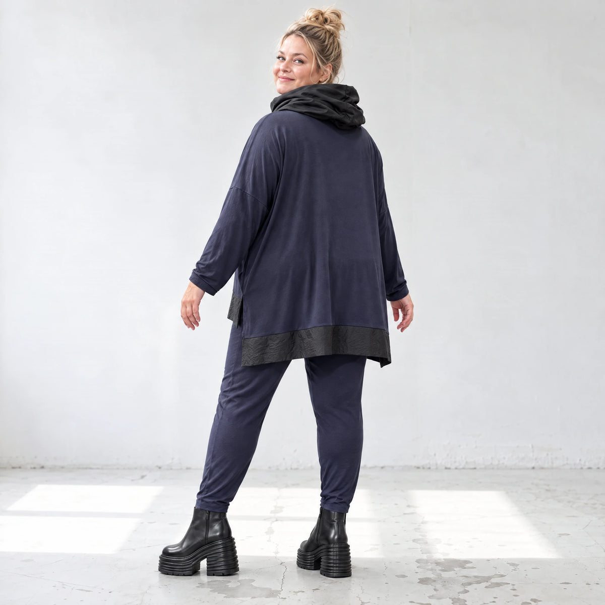Winter Karottenleggings aus warmem Viskosejersey mit Stretch und bequemem Dehnbund