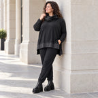 Bequeme Jerseyleggings aus Viskose mit Elasthan im Karottenschnitt mit Elastikbund