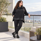 Bequeme Jerseyleggings aus Viskose mit Elasthan im Karottenschnitt mit Elastikbund