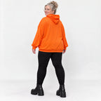 Hoody in leuchtendem Orange aus weichem Stretchjersey mit Kapuze und langen Ärmeln