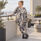 Feinstrickshirt in Ecru/Schwarz mit A-Linie Rundhalsausschnitt und weichem Stretch