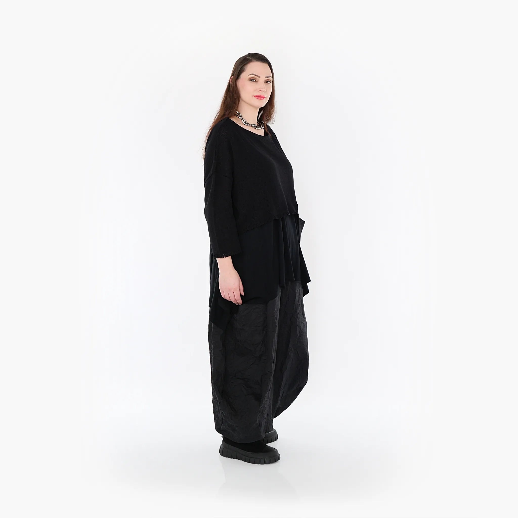  AKH Fashion Überwurf in kastiger Form, aus Baumwolle, 1110.02430, Schwarz, Schick, Modern