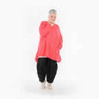  A-Form Bigshirt von AKH Fashion aus Baumwolle, 1110.02307, KorallRot, Ausgefallen, Zeitlos