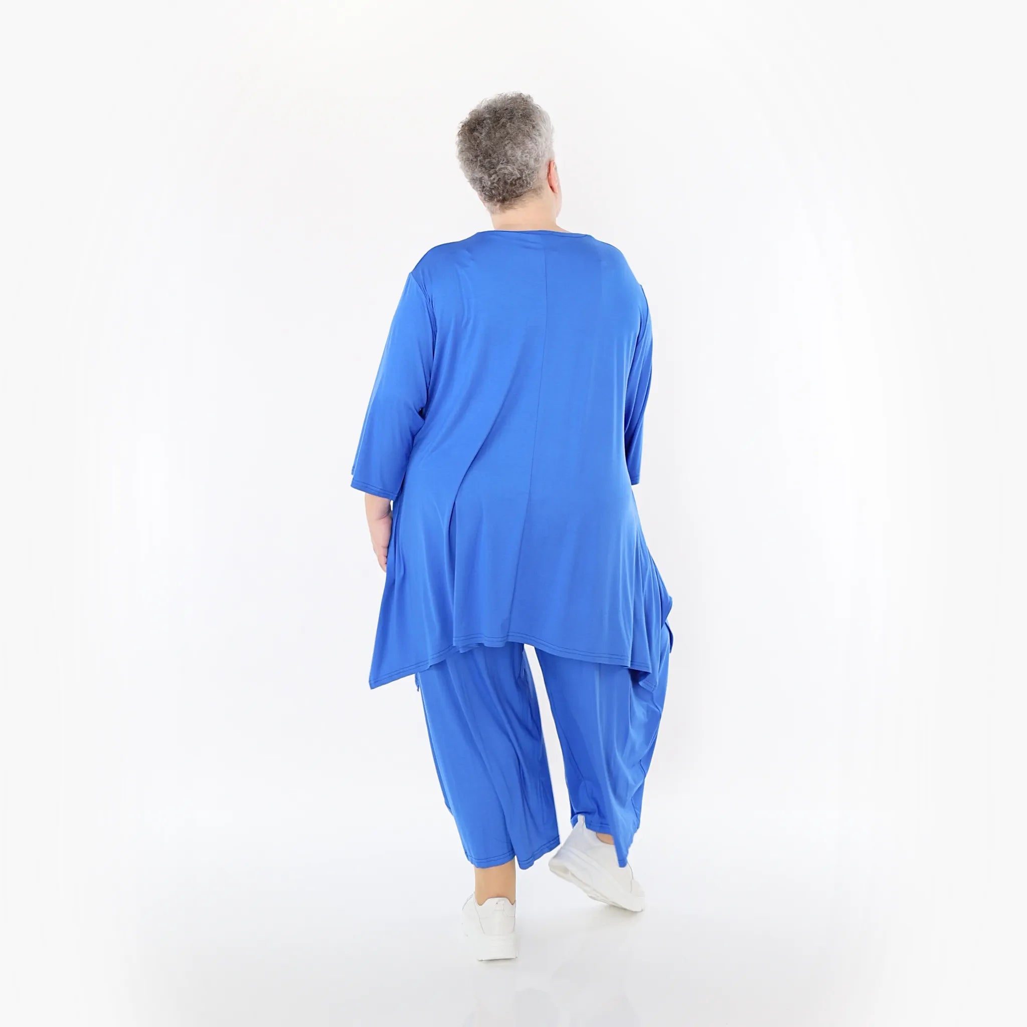  A-Form Bigshirt von AKH Fashion aus Viskose, 1233.01019, Royalblau, Ausgefallen, Zeitlos