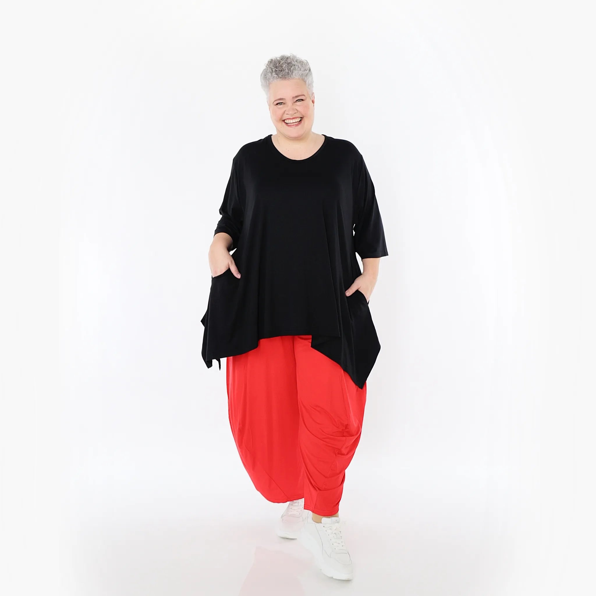  Ballonhose von AKH Fashion aus Viskose, 1233.08069, Rot, Ausgefallen, Zeitlos, Schick