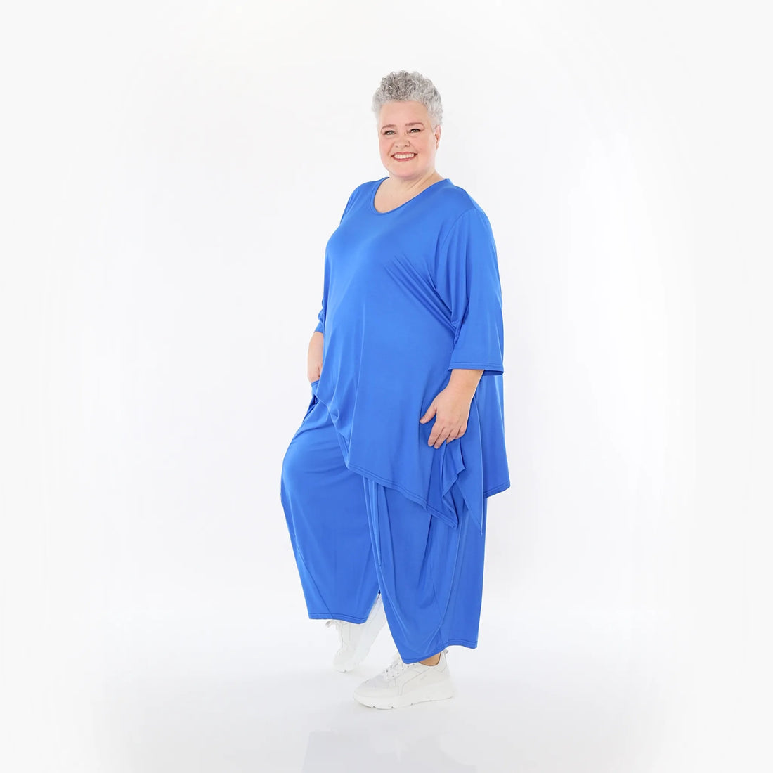 Ballonhose von AKH Fashion aus Viskose, 1233.08069, Royalblau, Ausgefallen, Zeitlos