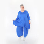 Ballonhose von AKH Fashion aus Viskose, 1233.08069, Royalblau, Ausgefallen, Zeitlos